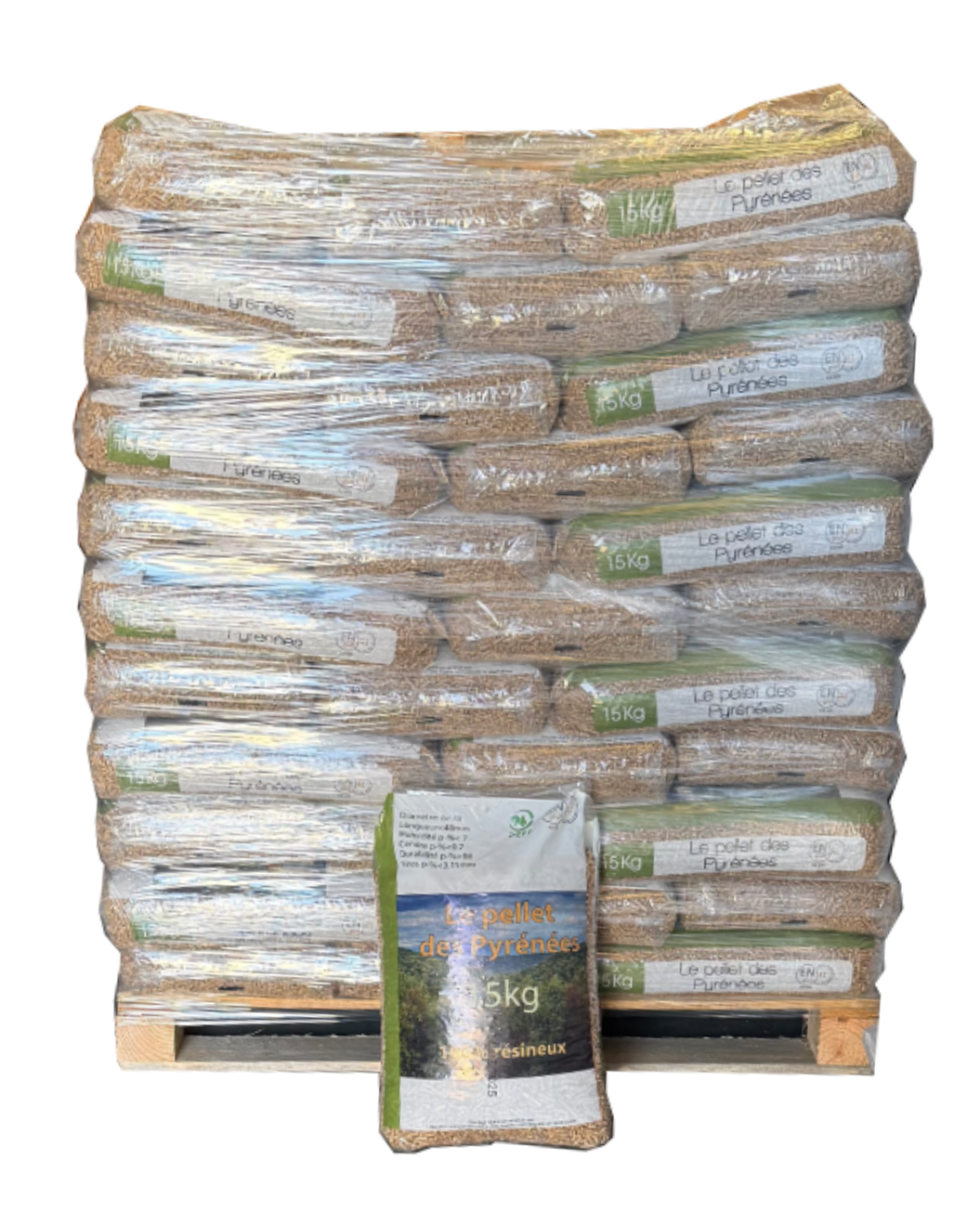 Palette Pellet des Pyrénées — 77 sacs